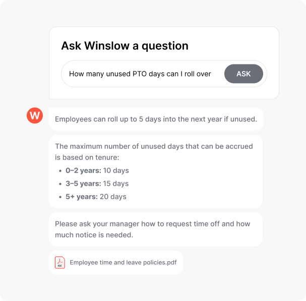 Winslow conversational hr