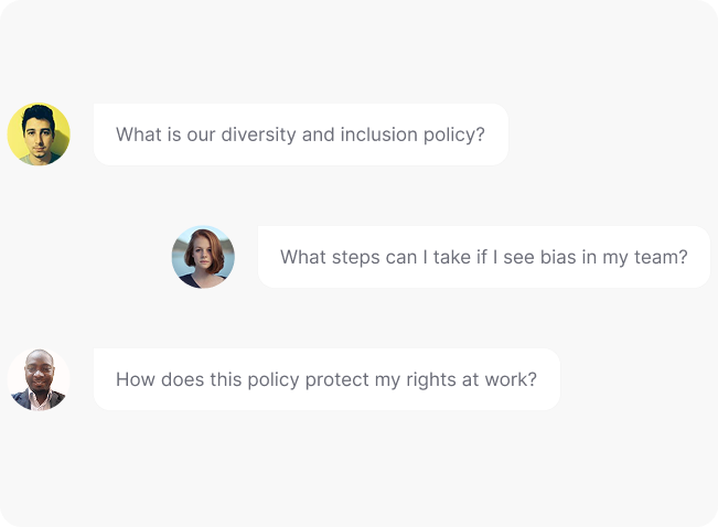Diversity and Inclusion Policy Chat bubbles