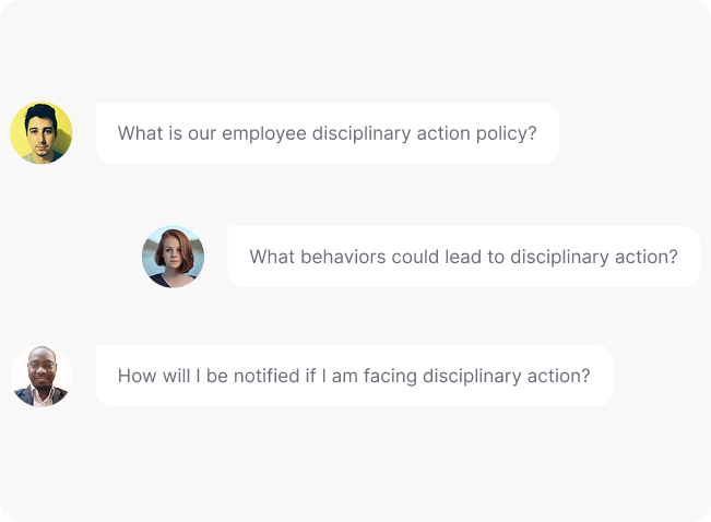 Employee Disciplinary Action Policy Chat bubbles