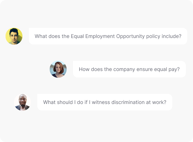 Equal Employment Opportunity Policy Chat bubbles
