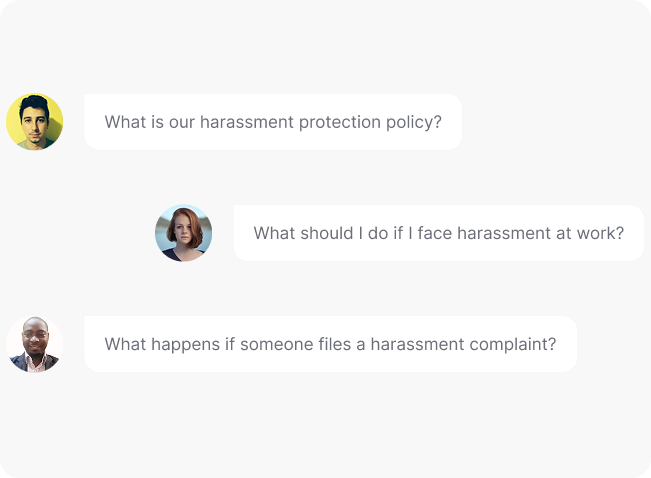 Harassment Protection Policy Chat bubbles