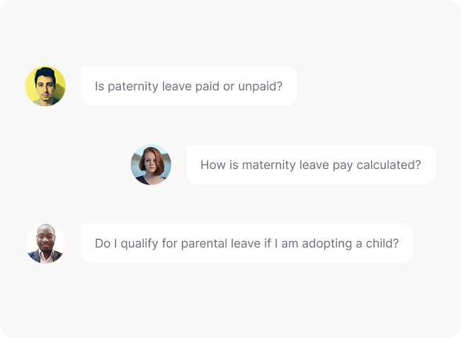 Maternity Leave Policy Chat bubbles