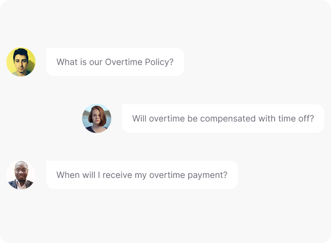 Overtime Policy Chat bubbles