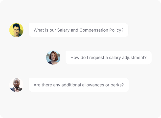 Salary and Compensation Policy Chat bubbles