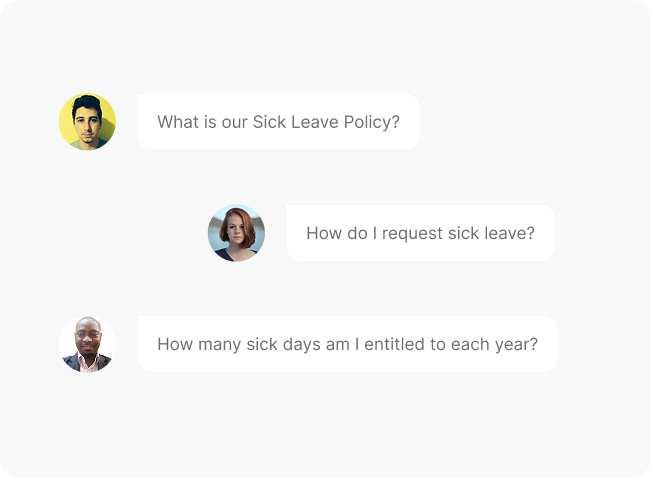 Sick Leave Policy Chat bubbles