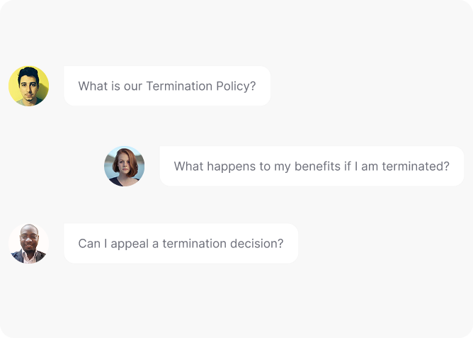 Termination Policy Chat bubbles