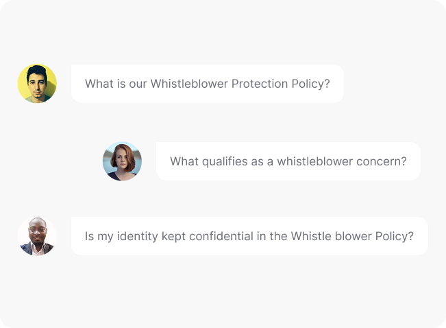 Whistleblower Protection Policy Chat bubbles