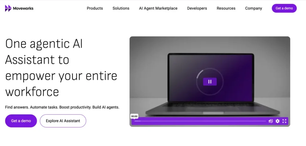 Moveworks AI Assistant responding to an HR request about benefits or PTO