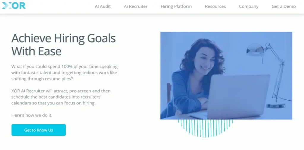 XOR chatbot engaging with a job candidate through automated messaging